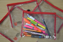 Load image into Gallery viewer, Clear JCG branded pencil case
